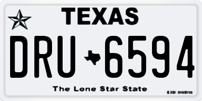 TX license plate DRU6594