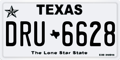 TX license plate DRU6628
