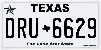 TX license plate DRU6629