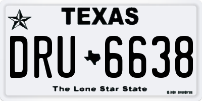 TX license plate DRU6638