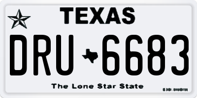 TX license plate DRU6683