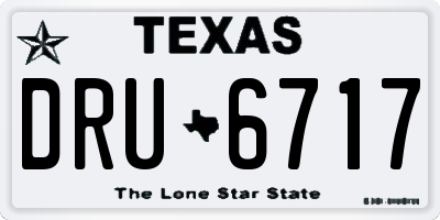 TX license plate DRU6717