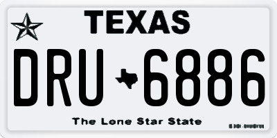 TX license plate DRU6886