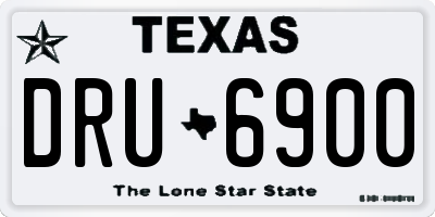 TX license plate DRU6900