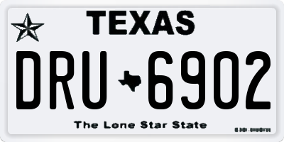 TX license plate DRU6902