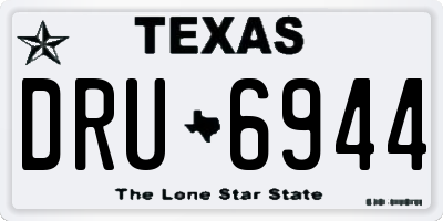 TX license plate DRU6944