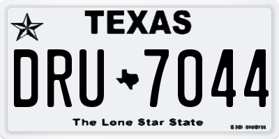 TX license plate DRU7044