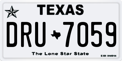 TX license plate DRU7059