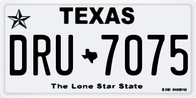 TX license plate DRU7075