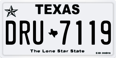 TX license plate DRU7119