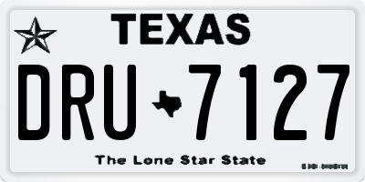 TX license plate DRU7127