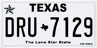 TX license plate DRU7129
