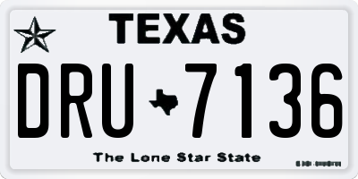 TX license plate DRU7136
