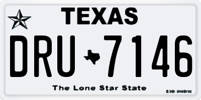 TX license plate DRU7146