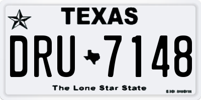 TX license plate DRU7148