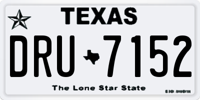 TX license plate DRU7152