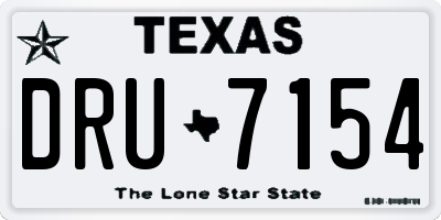 TX license plate DRU7154