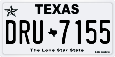 TX license plate DRU7155