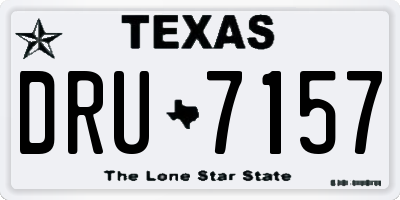 TX license plate DRU7157