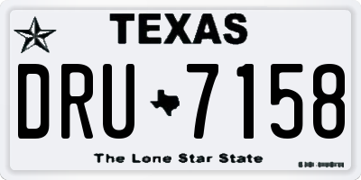 TX license plate DRU7158