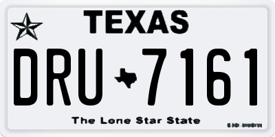 TX license plate DRU7161