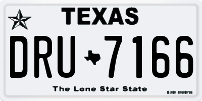 TX license plate DRU7166