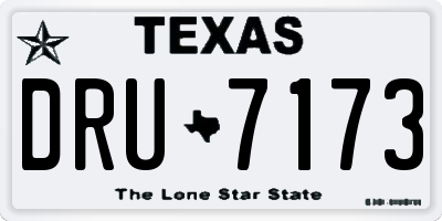 TX license plate DRU7173