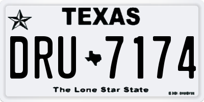 TX license plate DRU7174