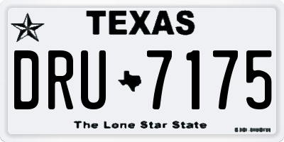 TX license plate DRU7175