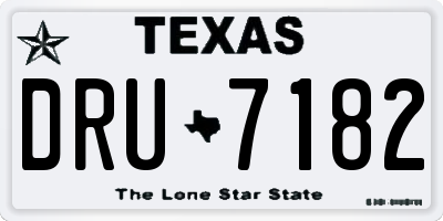 TX license plate DRU7182