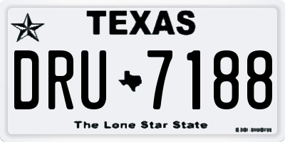 TX license plate DRU7188