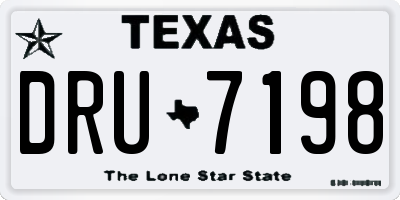 TX license plate DRU7198