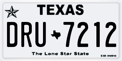 TX license plate DRU7212