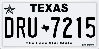 TX license plate DRU7215