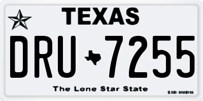 TX license plate DRU7255