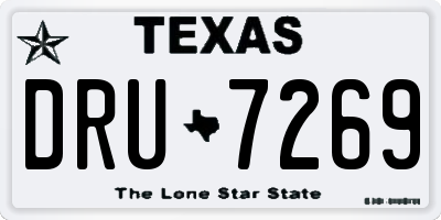 TX license plate DRU7269