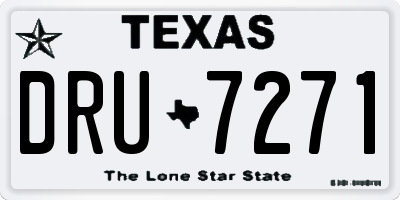 TX license plate DRU7271