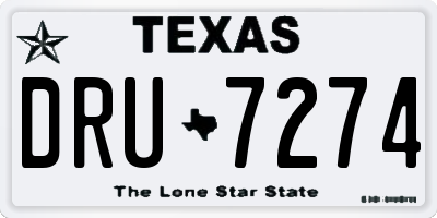 TX license plate DRU7274