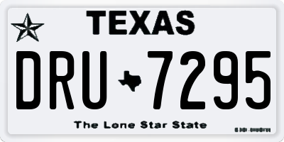 TX license plate DRU7295
