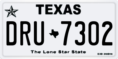 TX license plate DRU7302