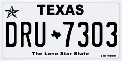 TX license plate DRU7303