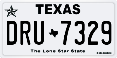 TX license plate DRU7329