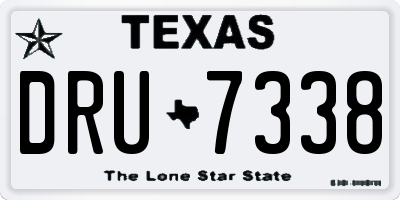 TX license plate DRU7338