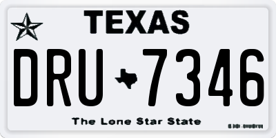 TX license plate DRU7346