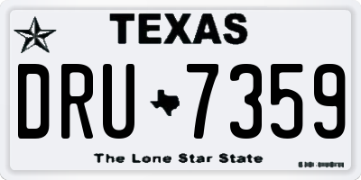 TX license plate DRU7359