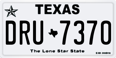 TX license plate DRU7370