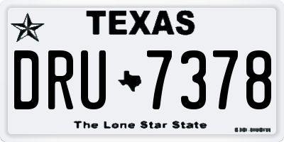 TX license plate DRU7378