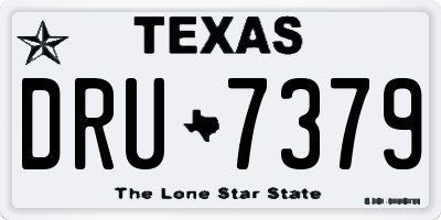 TX license plate DRU7379