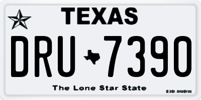 TX license plate DRU7390