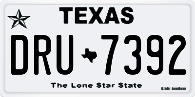TX license plate DRU7392
